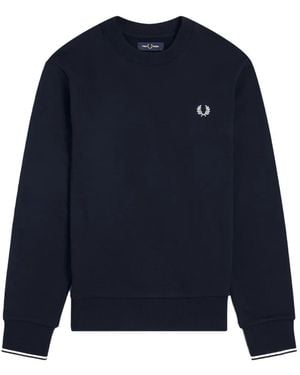 Fred Perry Logo-Embroidered Sweatshirt - Blue