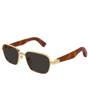 Cartier Sonnenbrille Mit Eckigem Gestell - Mettallic