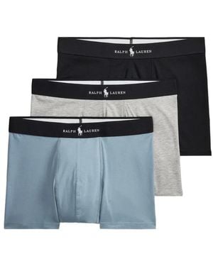 Polo Ralph Lauren 3 Pack Pony-Motif Trunks - Black