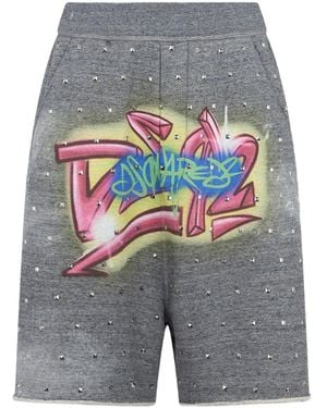 DSquared² Rebel Tags Big Fit Shorts - Grey