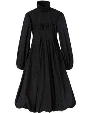 Jil Sander Calf-Length Long-Sleeve Dress - Black