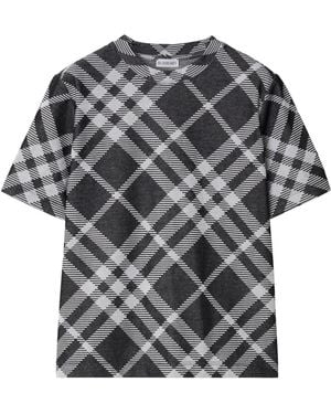 Burberry チェック Tシャツ - グレー