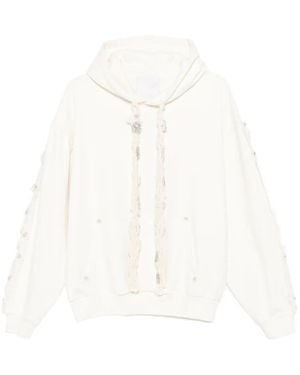 Loulou Front Pouch Pocket Hoodie - White