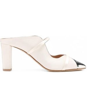 Malone Souliers Norah Satin Mules - White
