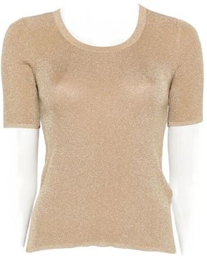 Max Mara Scoop-Neck T-Shirt - Natural