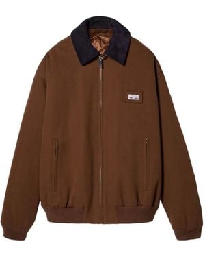 Gucci Corduroy-Collar Cotton Bomber Jacket - Brown