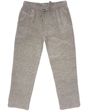 Maison Labiche Pantalones con parche del logo - Gris