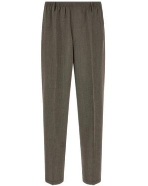 Cellar Door Elasticated Tapered Trousers - Grey
