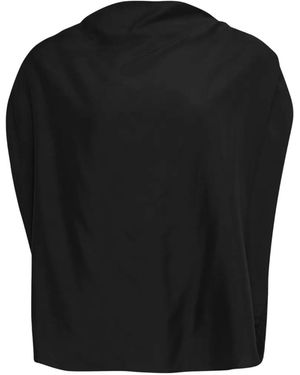The Loom Asymmetric Tuck Top - Black