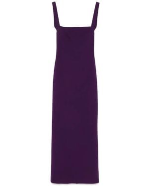 Blanca Vita Crepe-Texture Maxi Dress - Purple