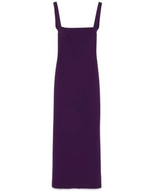 Blanca Vita Crepe-Texture Maxi Dress - Purple
