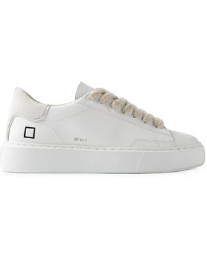 Date Sfera Leather Sneakers - Blanc