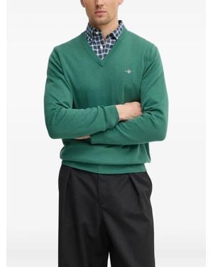 GANT Pull À Col V - Vert
