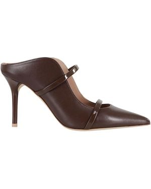 Malone Souliers 85Mm Maureen Patent-Leather Stiletto Mules - Brown