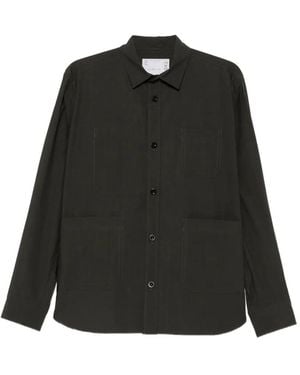 Sacai Camisa Con Bolsillo En El Pecho Y Botones - Negro