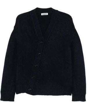 Jil Sander Asymmetrischer Cardigan - Blau