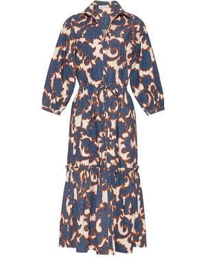 Cara Cara Floral-Print Tiered Dress - White