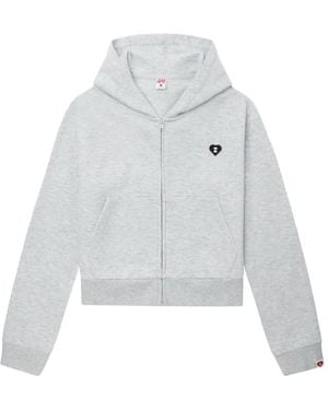 A Bathing Ape Hooded Zip Jumper - White