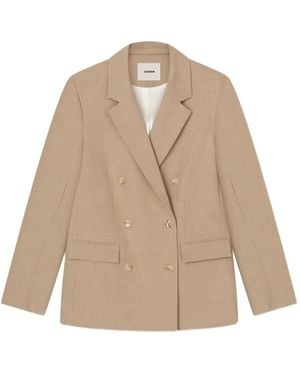 Aeron Double-Breasted Blazer - Natural