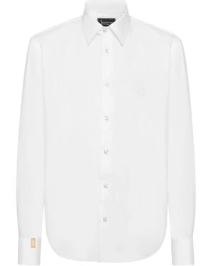 Billionaire Chemise À Logo Brodé - Blanc