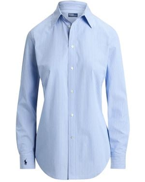 Polo Ralph Lauren End-On-End Stretch Slim Fit Cotton Shirt - Blue