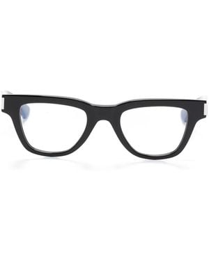Saint Laurent Lunettes De Vue À Monture Géométrique - Marron