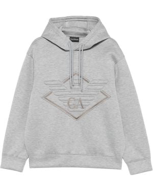 Emporio Armani Hoodie Met Geborduurd Logo - Grijs