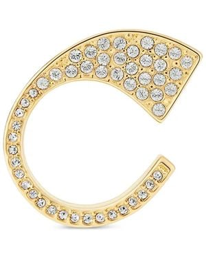 Courreges Anello Con Cristalli - Metallizzato