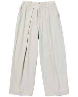Snow Peak Water-Repellent Pleated Trousers - White
