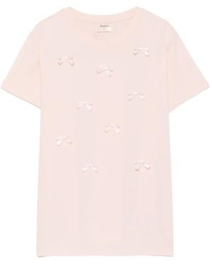 Repetto Bow-Embellished T-Shirt - Pink