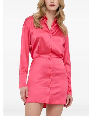 Patrizia Pepe Buttoned Mini Dress - Pink