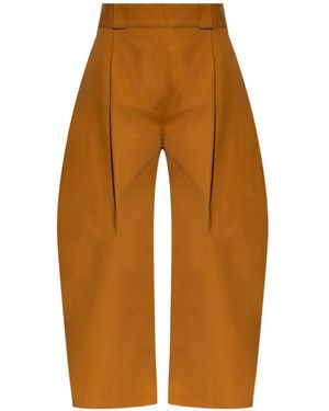 Balenciaga Pleated Wide-Leg Trousers - White