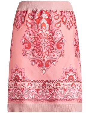 Etro Cotton Blend Mini Skirt - Pink