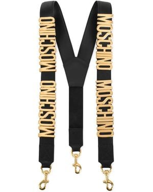 Moschino Liguero con placa del logo - Negro
