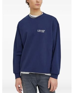 Levi's Logo Crew-Neck Sweatshirt - Blue