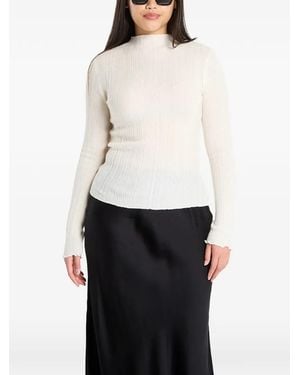 Samsøe & Samsøe High-Neck T-Shirt - White