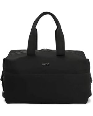 BOSS Bolso de viaje con perforaciones - Negro