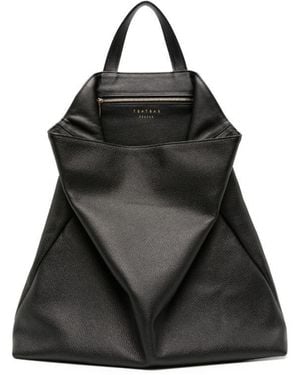 Tsatsas Fluke Draped Leather Bag - Black