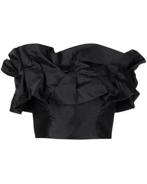 Bambah Ruched Off-Shoulder Top - Black