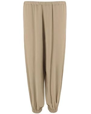 Frankie Shop Isola Tapered-Ankle Balloon Trousers - Natural