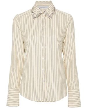 Golden Goose Camisa de manga larga de con cristales - Blanco