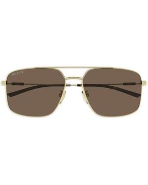 Gucci Pilot-Frame Sunglasses - Grey
