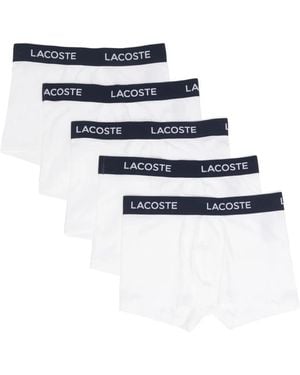 Lacoste 5-Pack Stretch Cotton Trunks - Blue