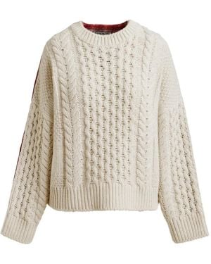 Essentiel Antwerp Iface Cable-Knit Sweater - Natural