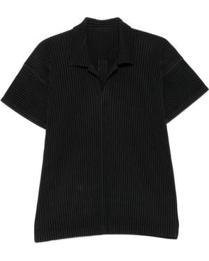Homme Plissé Issey Miyake Pleated Short-Sleeve T-Shirt - Black