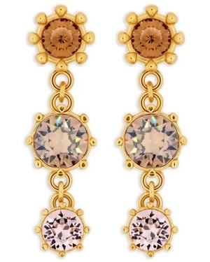 Oscar de la Renta Crystal-Embellished Drop Earrings - Metallic