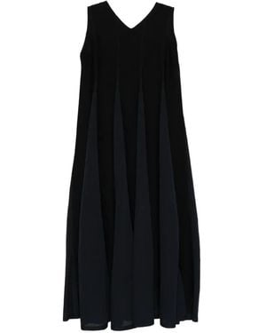 CFCL Vestido Con Cuello En V - Negro