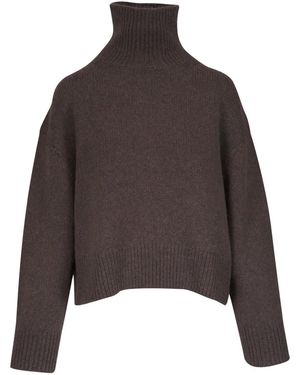 Nili Lotan Funnel-Neck Jumper - Brown