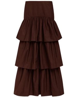 Marie Oliver Baylor Tiered Maxi Skirt - Brown