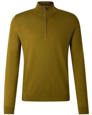 Bogner Ouri Zip-Neck Virgin-Wool Jumper - Green